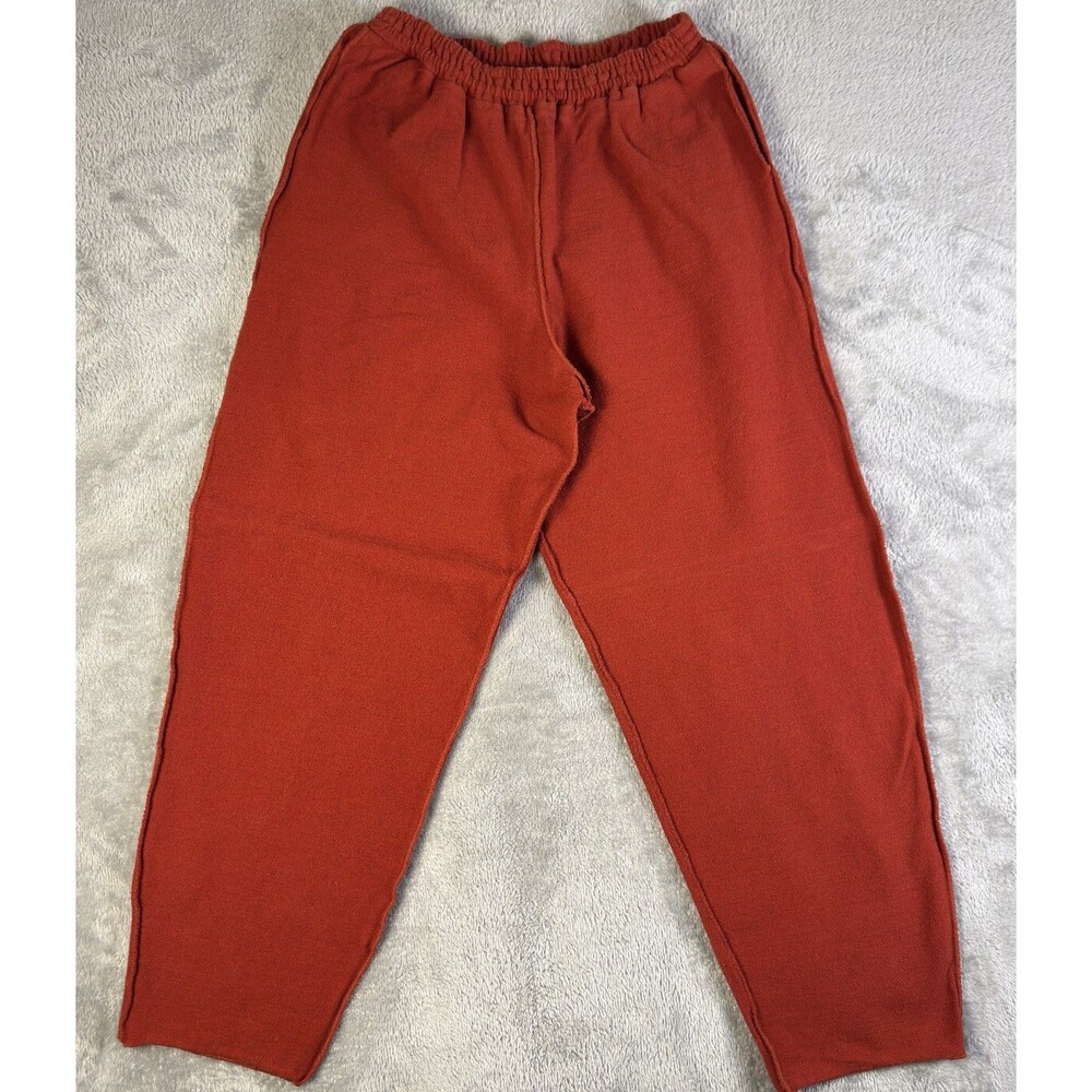 Vintage 80s MICHELE LAMY Terracotta Orange Cotton Pique Trousers Archive Size 1